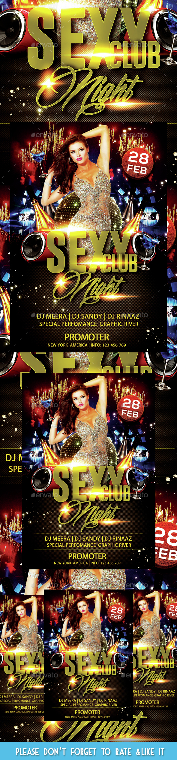 Sexy Club Night Party Flyer - Flyers Print Templates