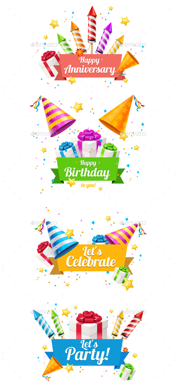 Party Card, Flyer or Placard. Vector - Birthdays Seasons/Holidays