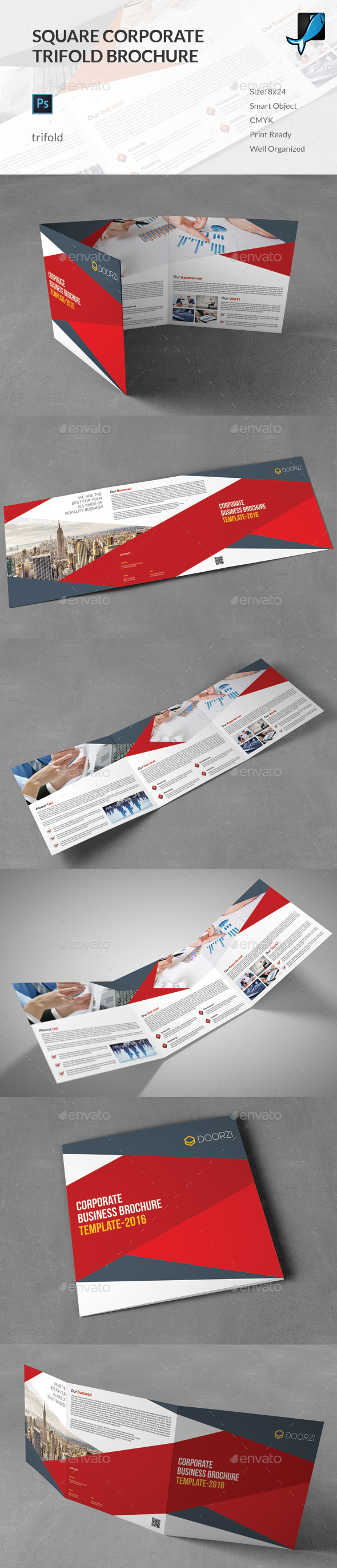 Square Corporate Trifold Brochure - Corporate Brochures