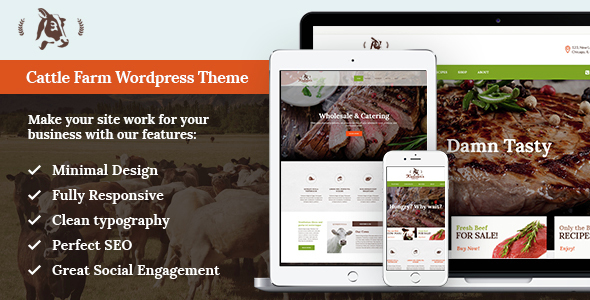 Cattle Farm & Produce Market WP Theme - Food Retail
