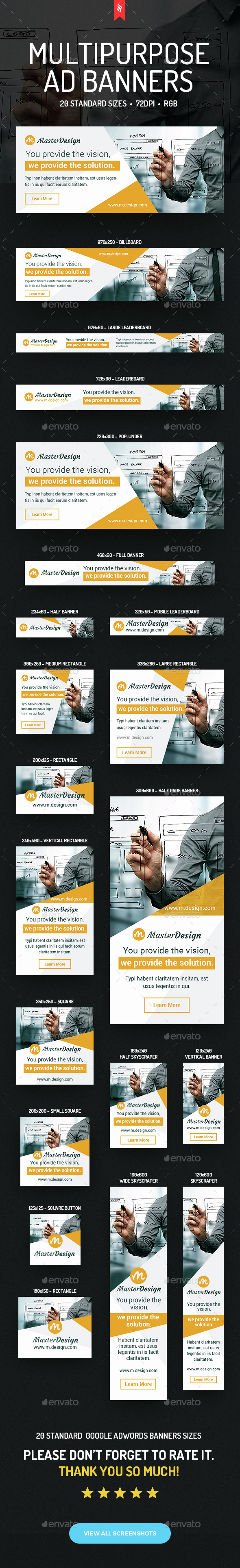 Master Design - Multipurpose Ad Banners - Banners & Ads Web Elements