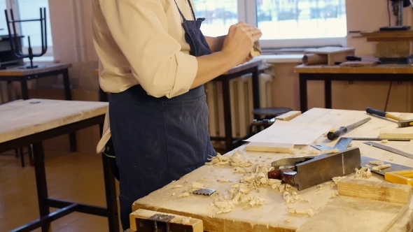 Carpenter Labor Master Work With Wood