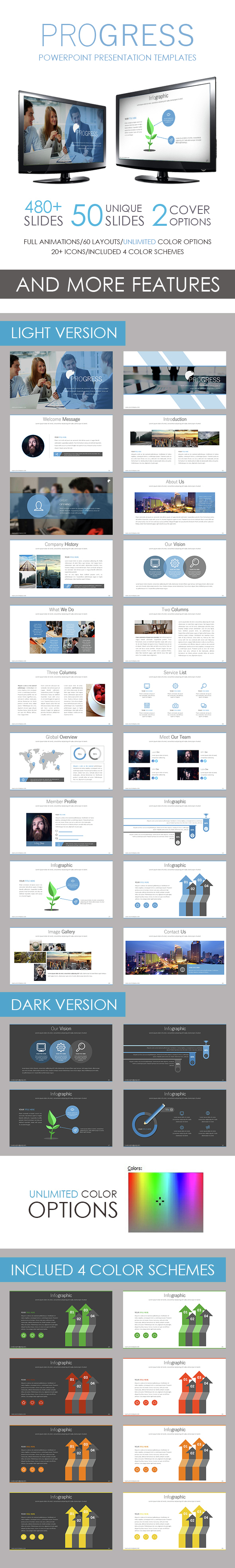 Progress PowerPoint Template - Business PowerPoint Templates