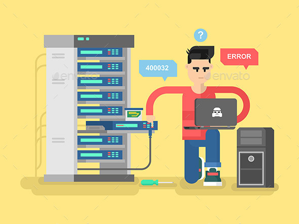 IT Specialist Network - People Characters