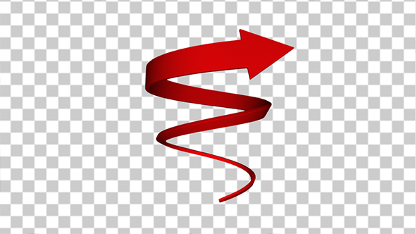 Red Spiral Arrow