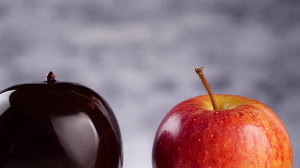 Chocolate Sauce Spilling on Apples alt