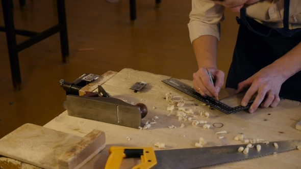 Carpenter Labor Master Work With Wood