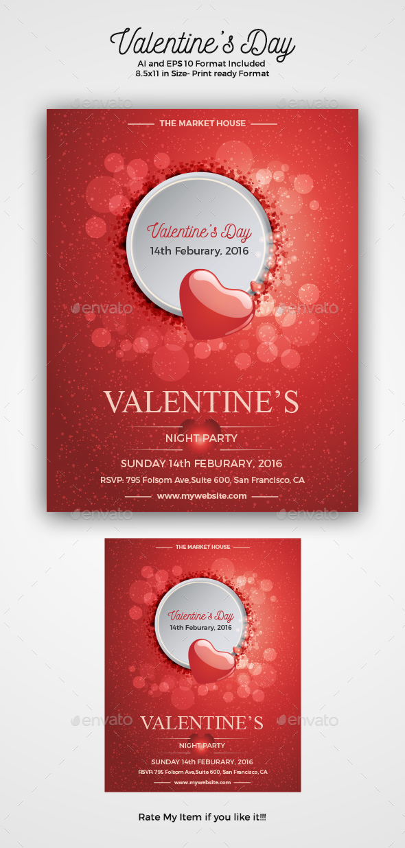 Valentine's Day Flyer - Events Flyers