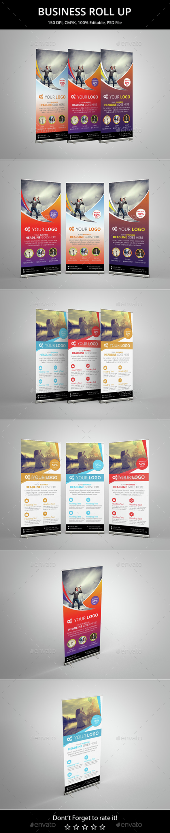 Bundle of 2 Business Roll up Banners - Signage Print Templates