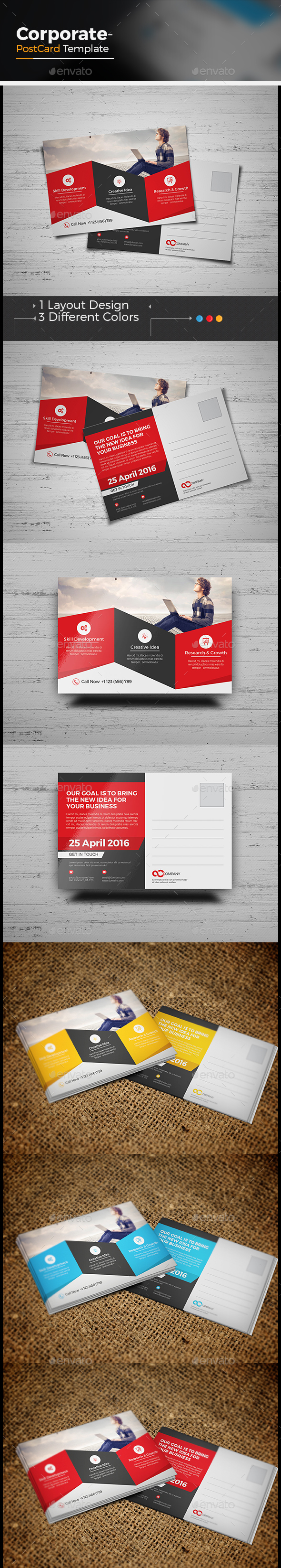 Corporate Postcard - Cards & Invites Print Templates