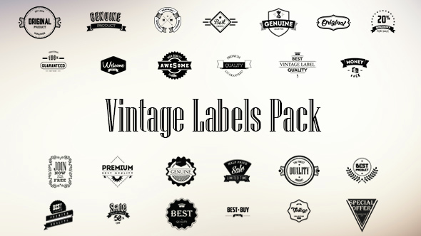 Vintage Labels Pack - VideoHive 8981114