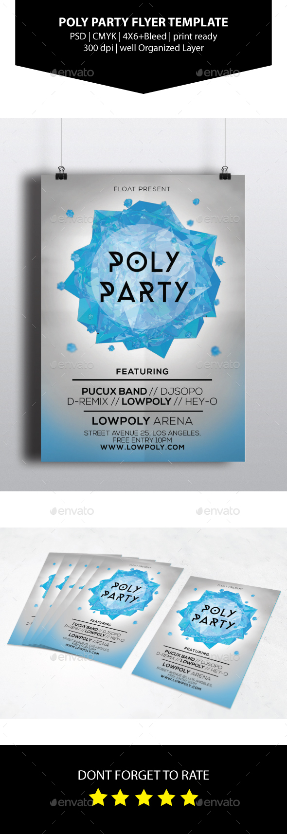 Poly Party Flyer Template - Events Flyers