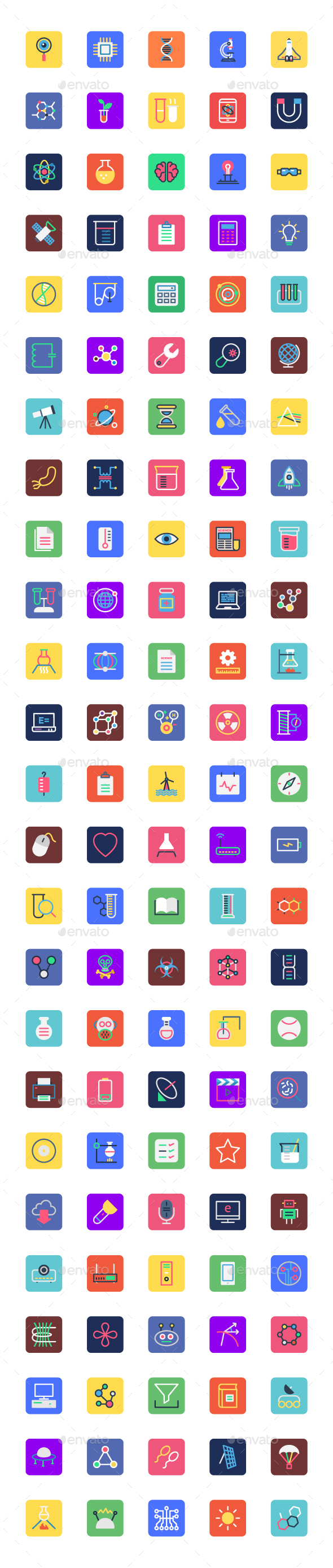 125 Science and Technology Icons Set - Icons