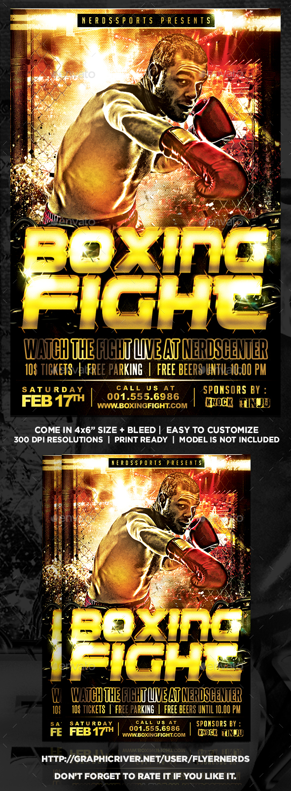 Boxing Championships Sports Flyer - Sports Events