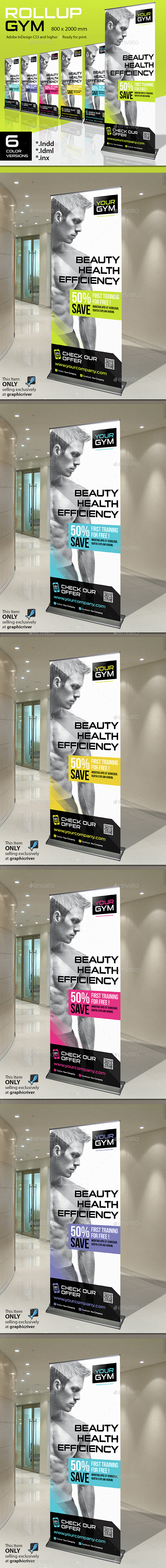 Roll-up Gym - Signage Print Templates