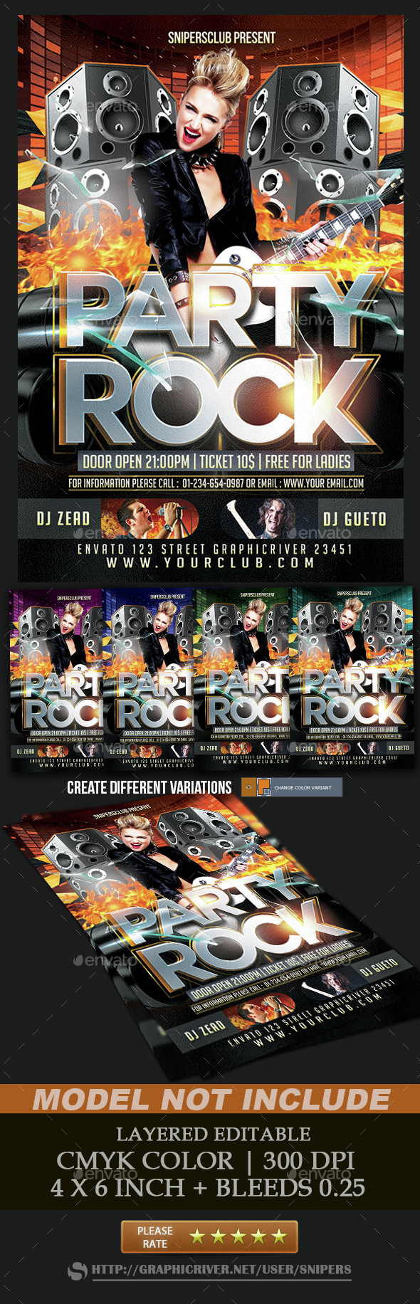 Party Rock Flyer - Events Flyers