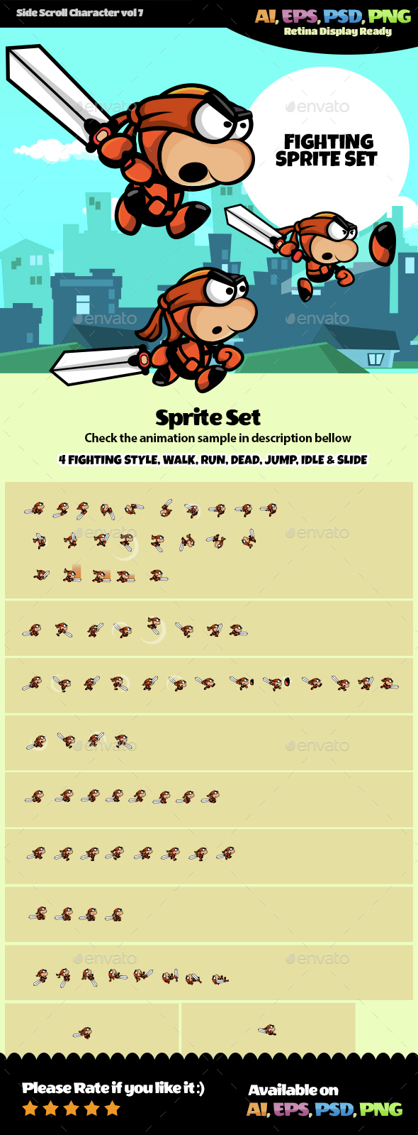 Side Scroll Character 07 - Sprites Game Assets