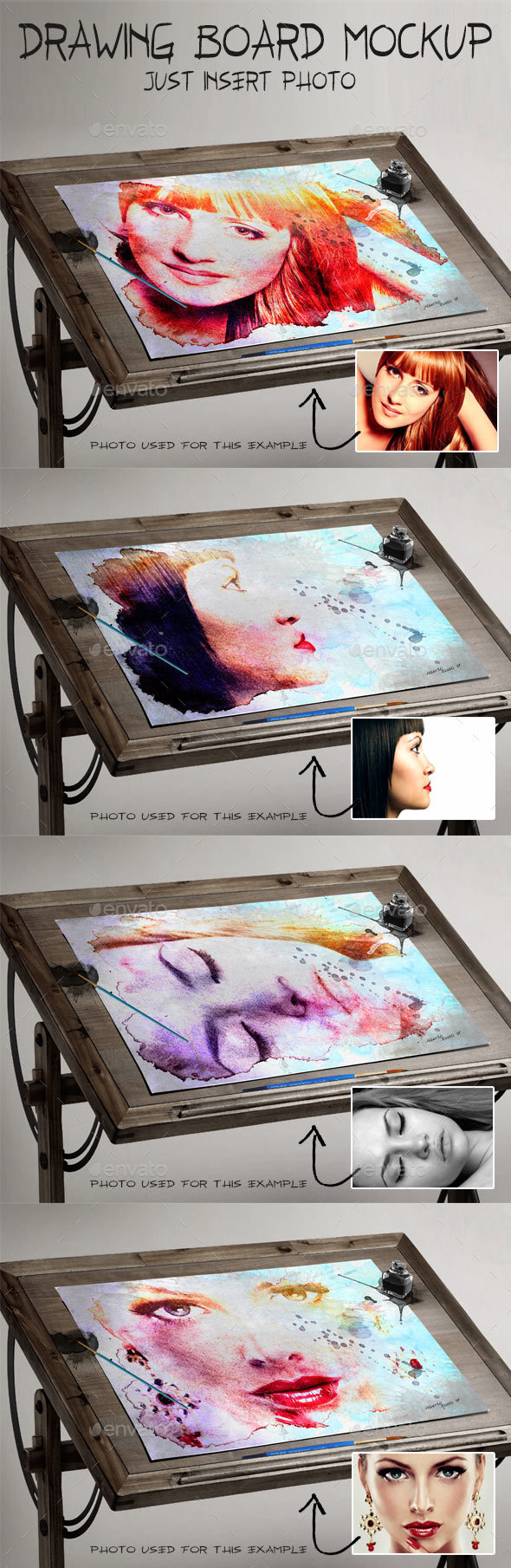 Drawing Scene Mock-up - Hero Images Graphics