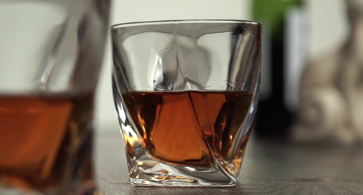 Glass of whisky or coniac