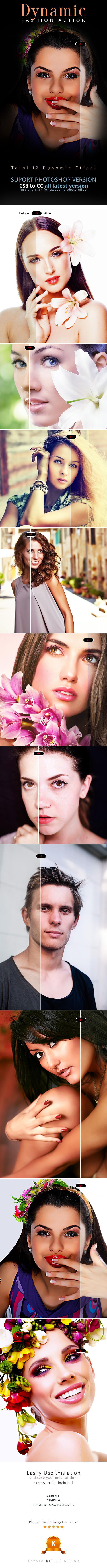 Dynamic Fashion Action - Photo Effects Actions