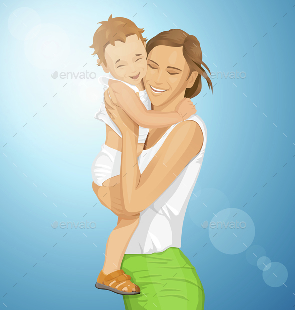 Woman With Child - People Characters