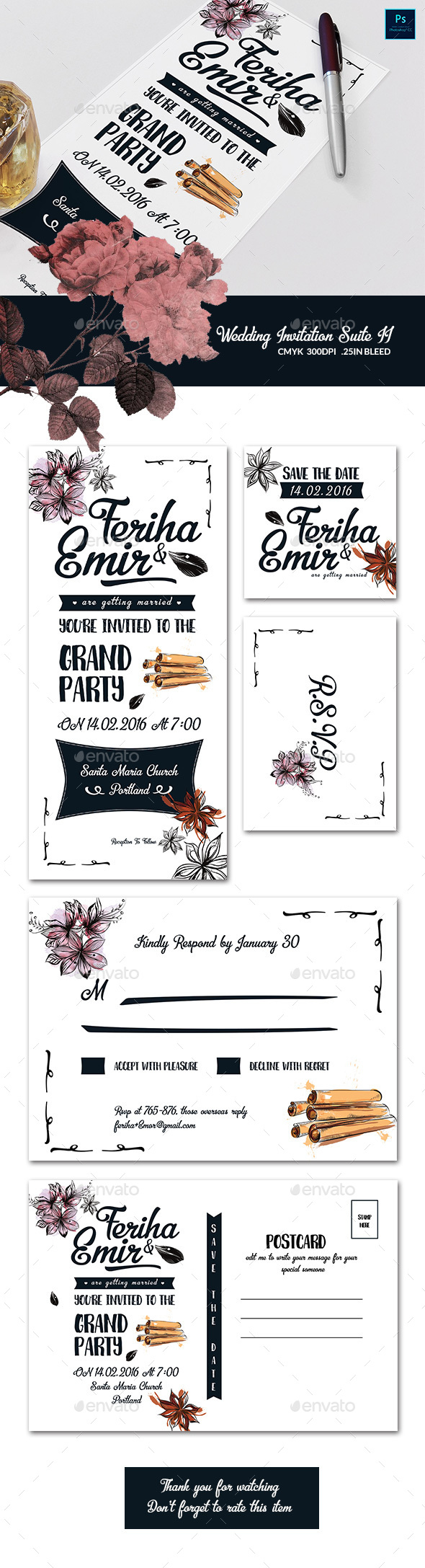 Wedding Invitation Suite II - Weddings Cards & Invites