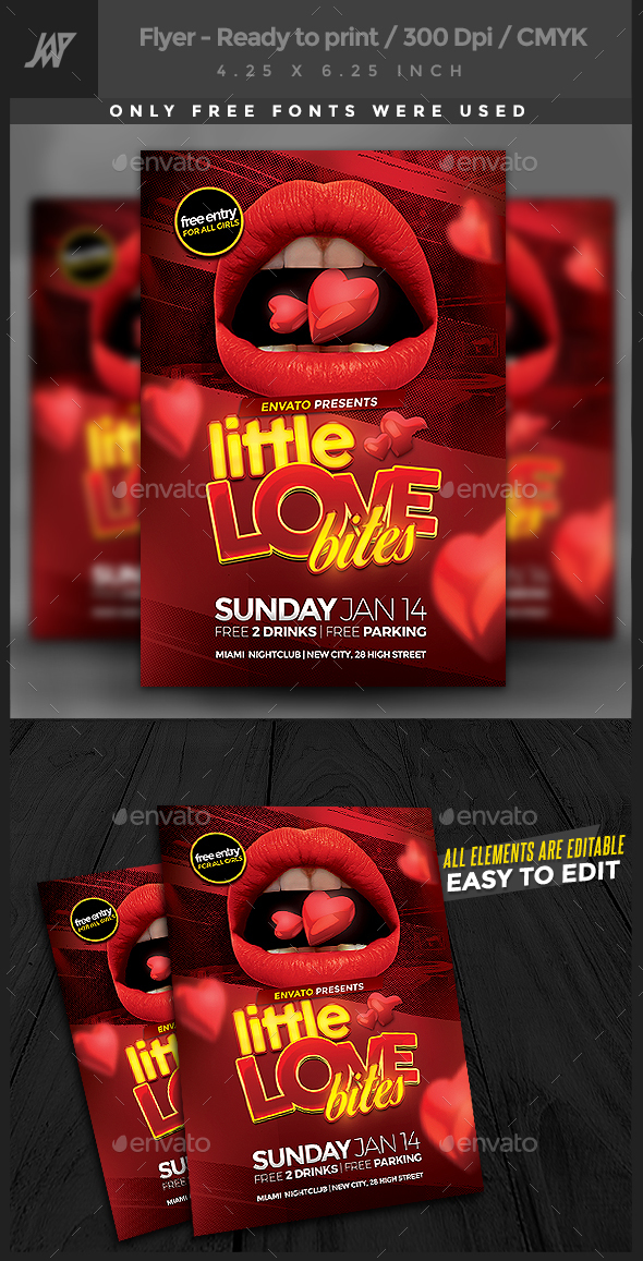 Little Love Bites Party Flyer - Clubs & Parties Events