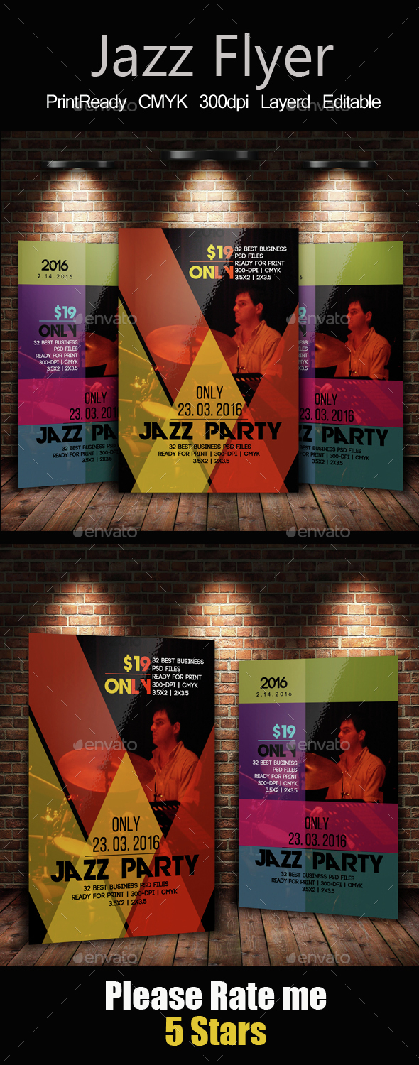 Jazz Music Flyer Template - Concerts Events