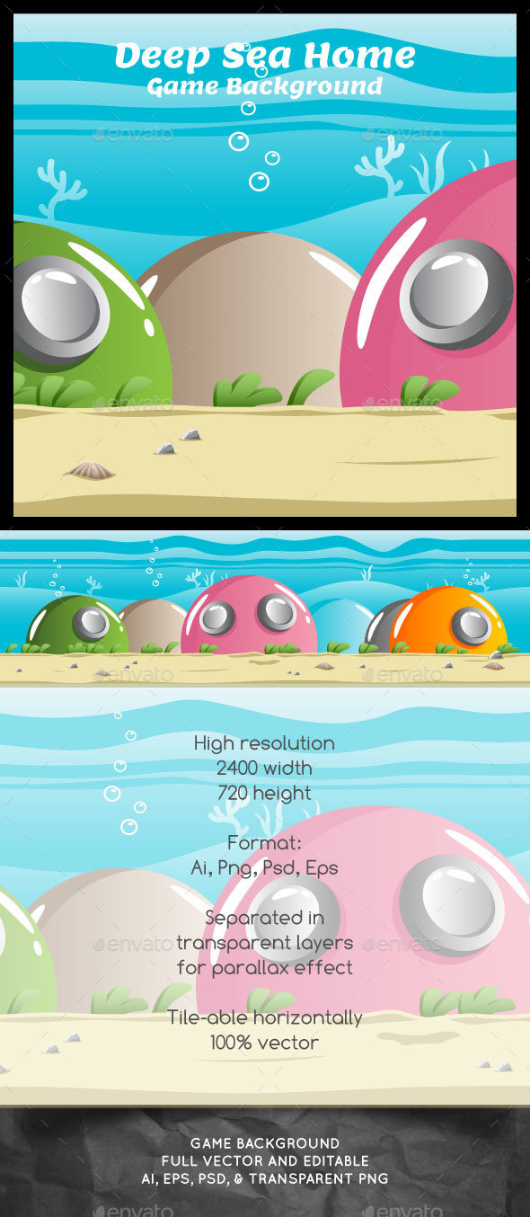 Deep Sea Home Game Background - Backgrounds Game Assets