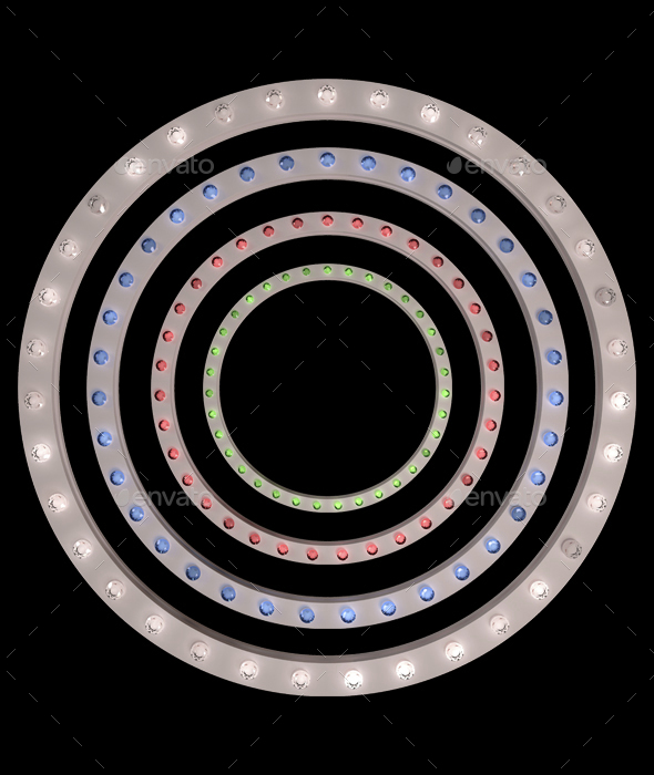 Frame With Jewels - Objects 3D Renders