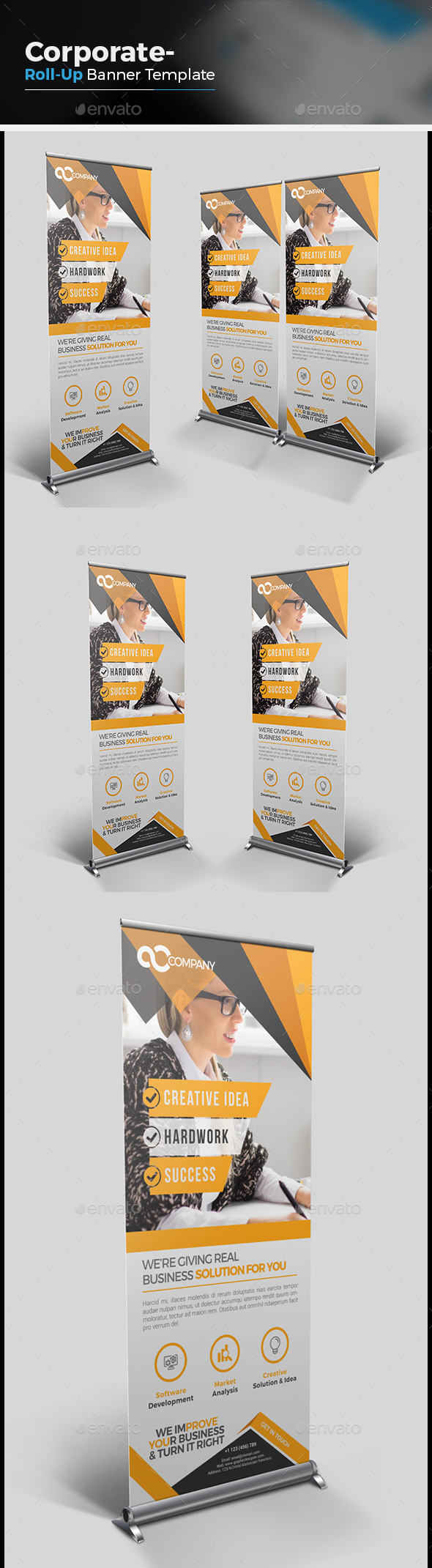 Corporate Roll-up Banner - Signage Print Templates