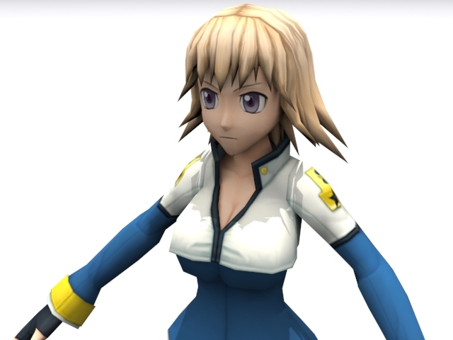 anime girl 3d model base image