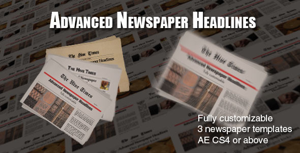 Advanced Newspaper Headlines - VideoHive 1360941