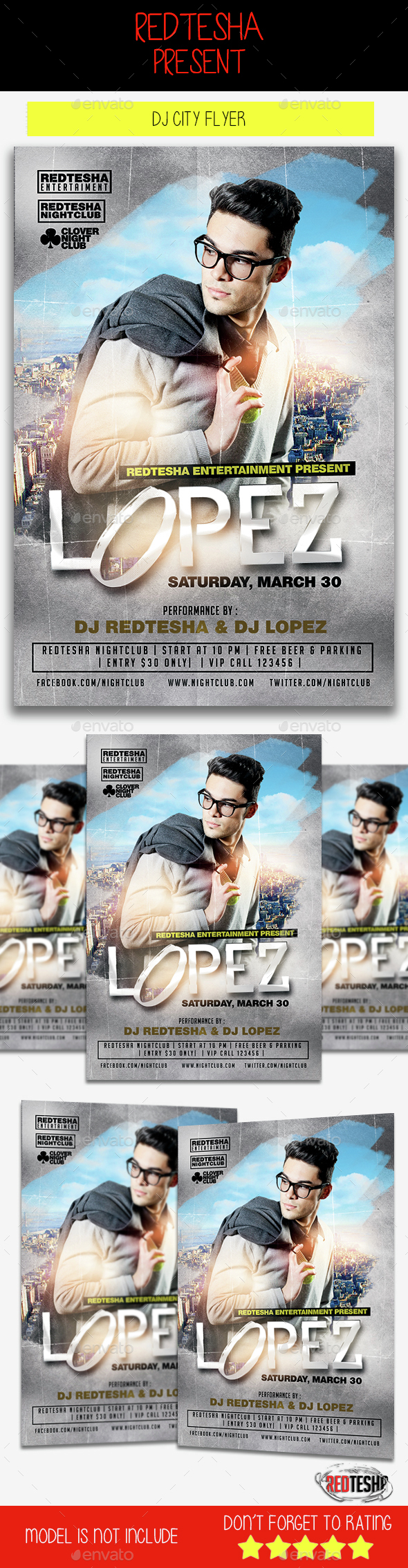 DJ City Flyer - Clubs & Parties Events