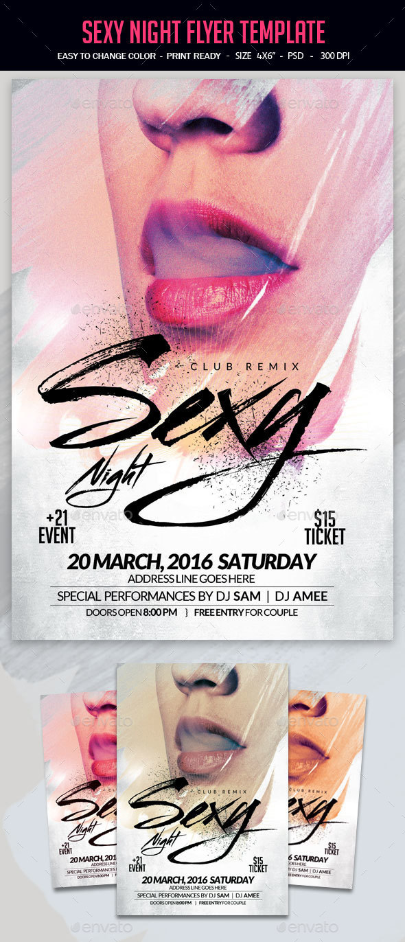 Sexy Night Flyer Template - Clubs & Parties Events