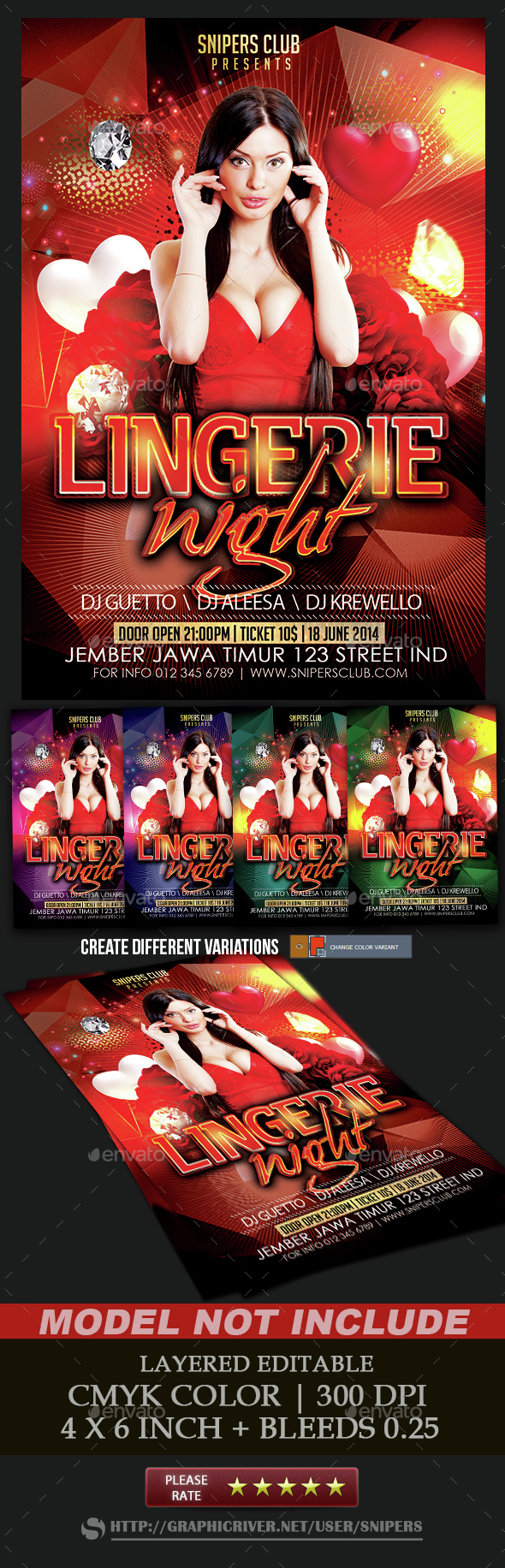Lingerie Night - Events Flyers