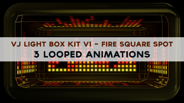 Vj Light Box Kit V1 - Fire Patern Square Spot Pack