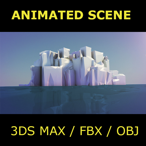 Iceberg Animated Scene - 3Docean 14580933
