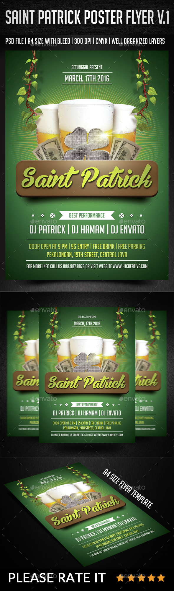 Saint Patrick Poster Flyer Vol. 1 - Clubs & Parties Events