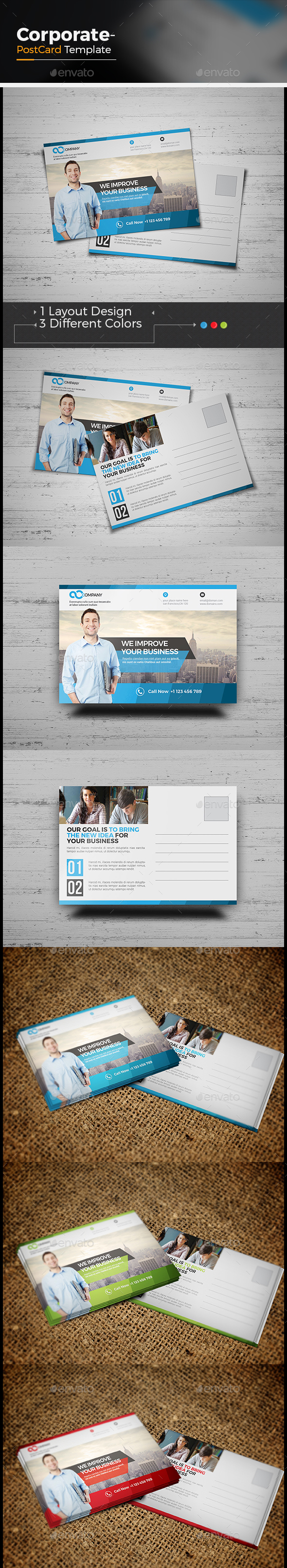 Business Postcard - Cards & Invites Print Templates
