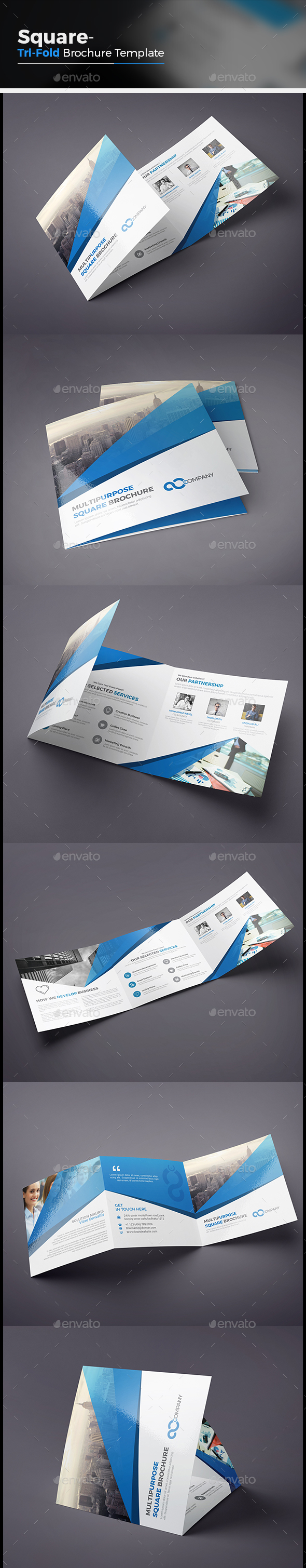 Square Tri-fold Brochure - Corporate Brochures