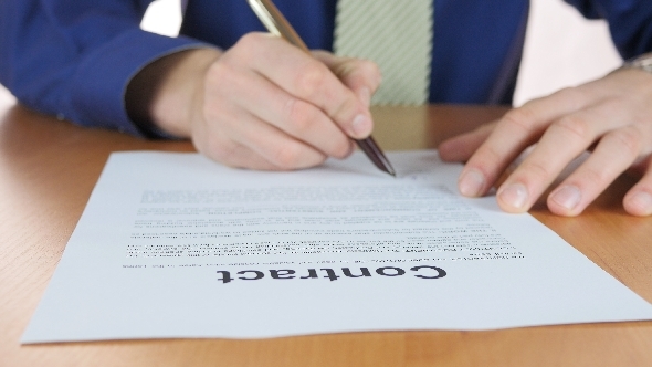 Signing Business Contract  alt