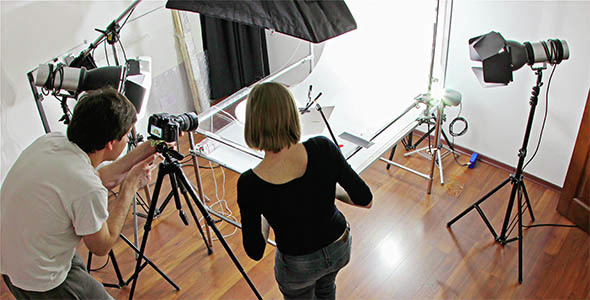 Backstage of Studio Video Shooting