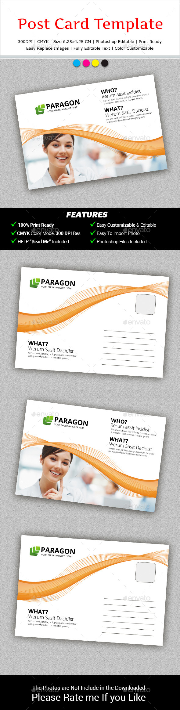 Post Card Template - Greeting Cards Cards & Invites