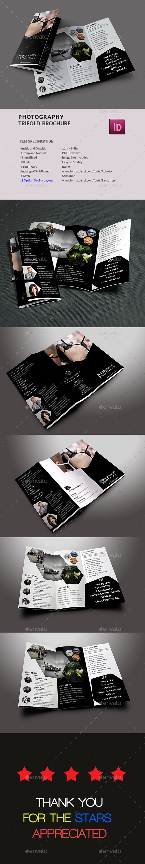 Photography Trifold Brochure - Informational Brochures