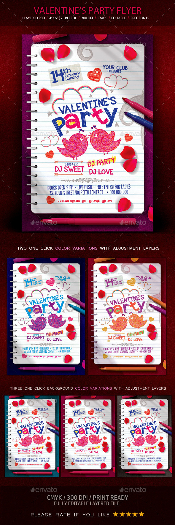 Valentine’s Party Flyer - Clubs & Parties Events