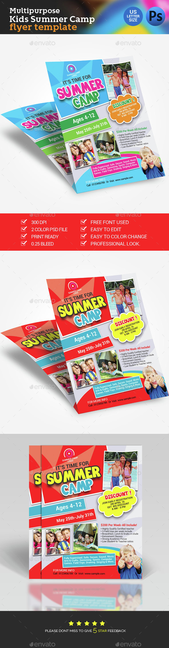 Summer Camp Flyer - Flyers Print Templates