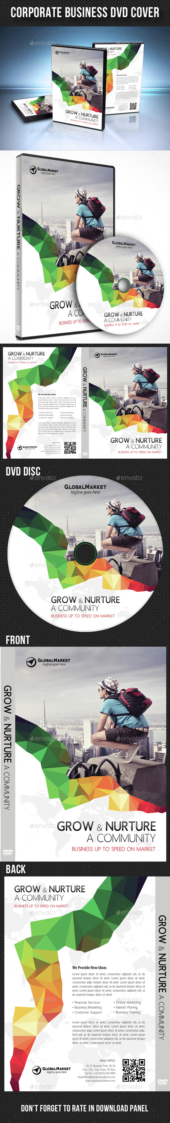 Corporate Business DVD Cover Template V04 - CD & DVD Artwork Print Templates