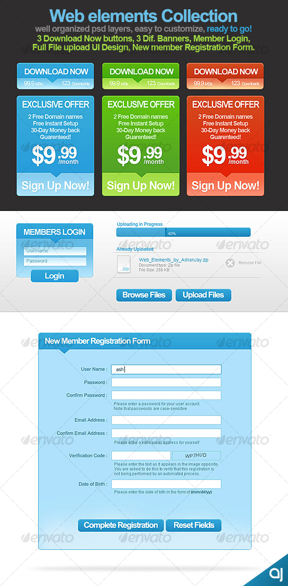 Web Element Collection 009 - Web Elements