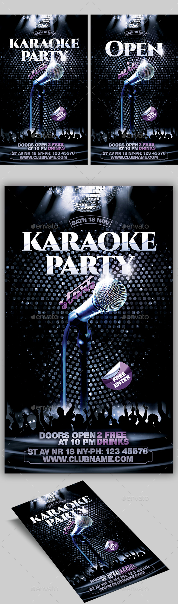 Karaoke Flyer - Clubs & Parties Events